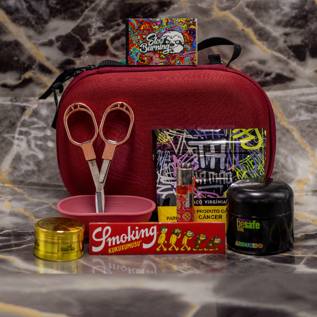 Kit Completo – Case Puff Colors Vinho Pro