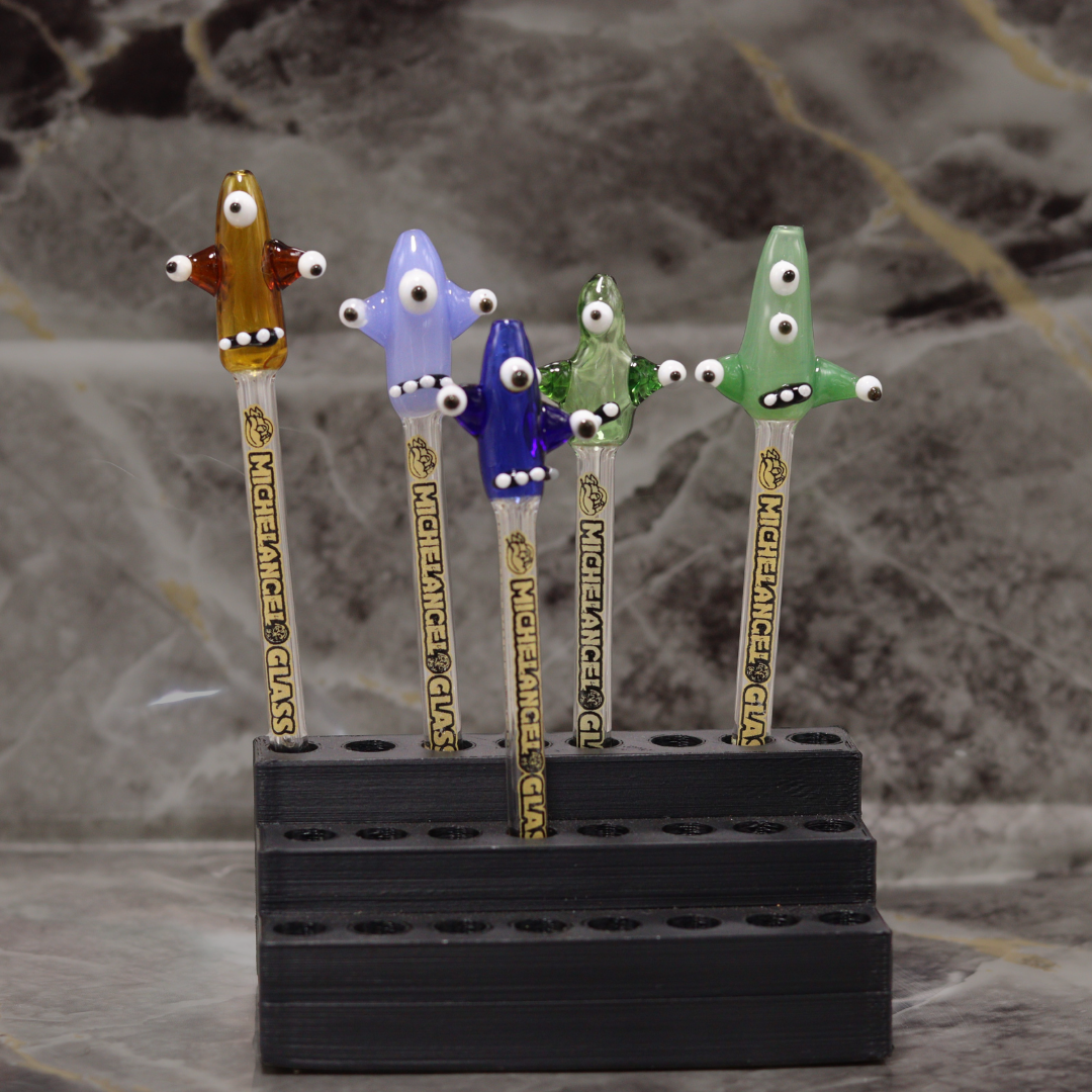 Piteira De Vidro Michelangelo Monstrinho Dois olhos